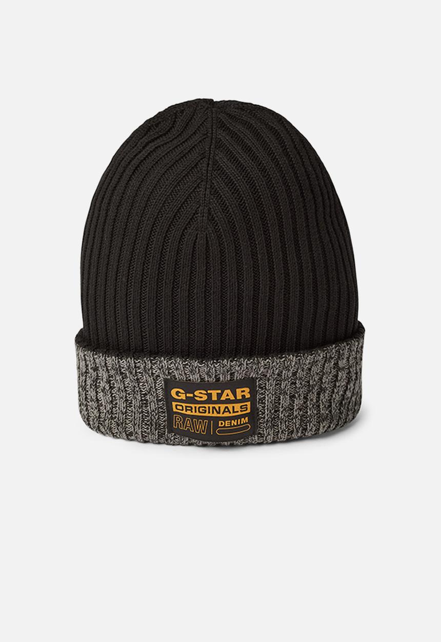 G-STAR - Vaan reversible beanie - grey & green 