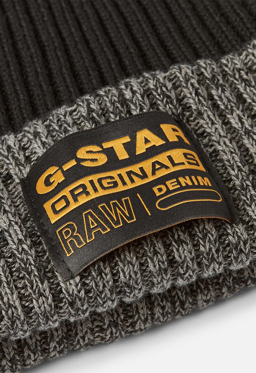G-STAR - Vaan reversible beanie - grey & green 