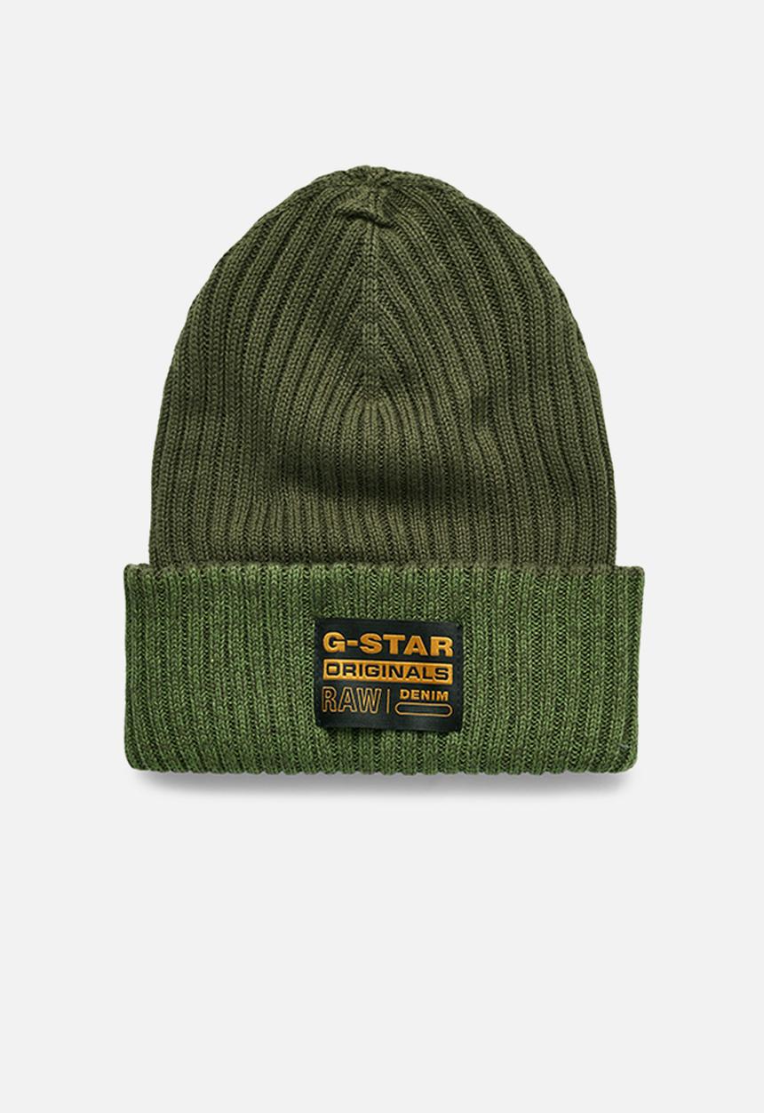 G-STAR - Vaan reversible beanie - grey & green 