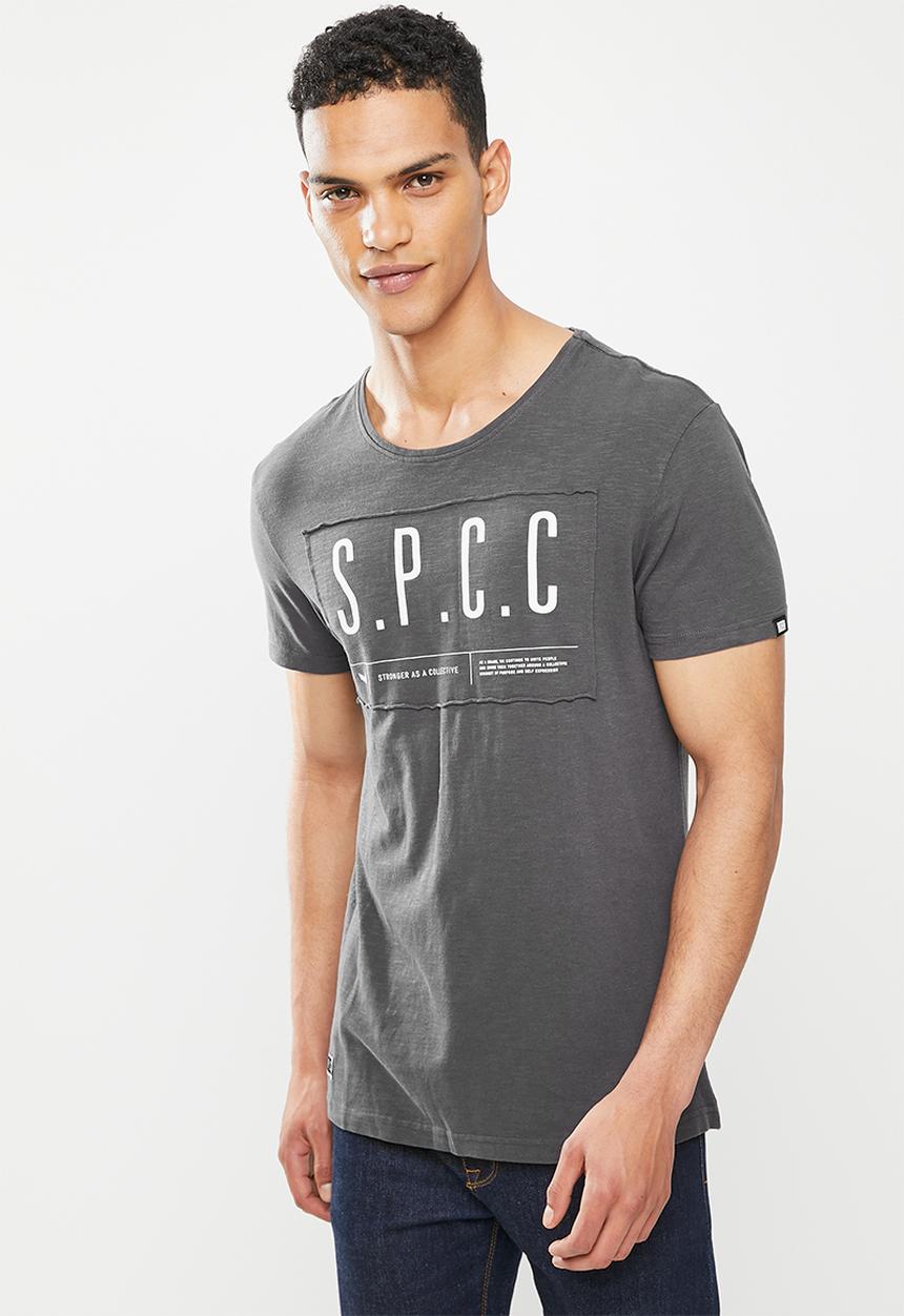 S.P.C.C - Dettori regular fit straight hem tee - charcoal