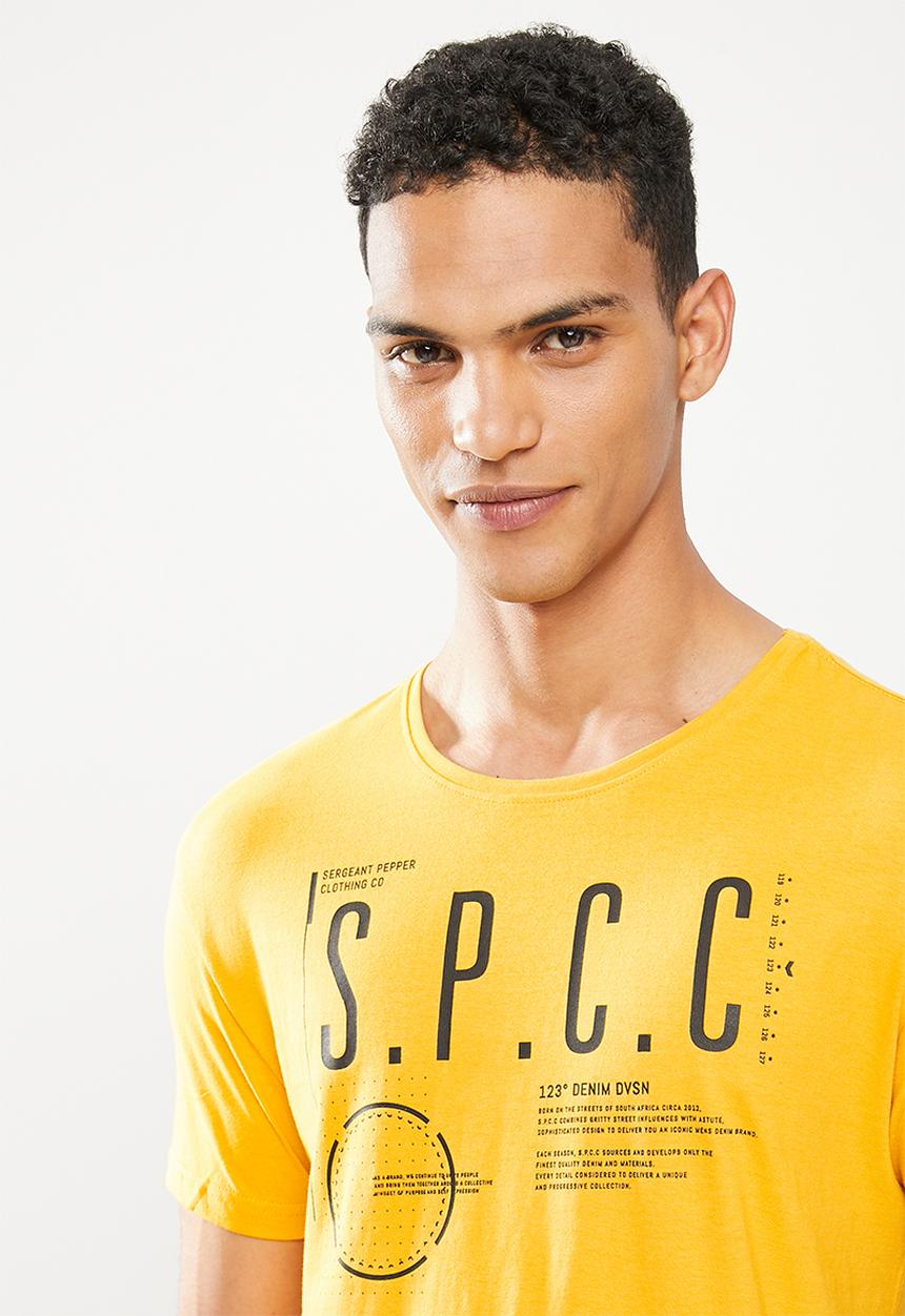 S.P.C.C - Arora regular fit straight hem tee - yellow