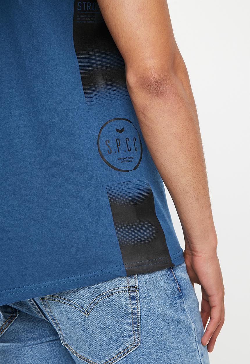 S.P.C.C - Kirsch regular fit straight hem tee - blue
