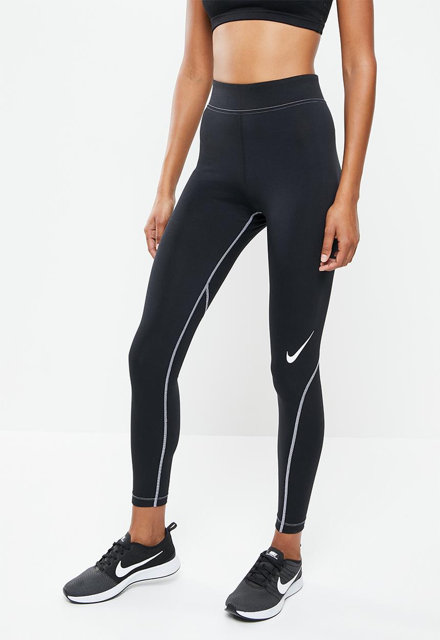 Nike - Nsw swoosh gx hr legging - black & white
