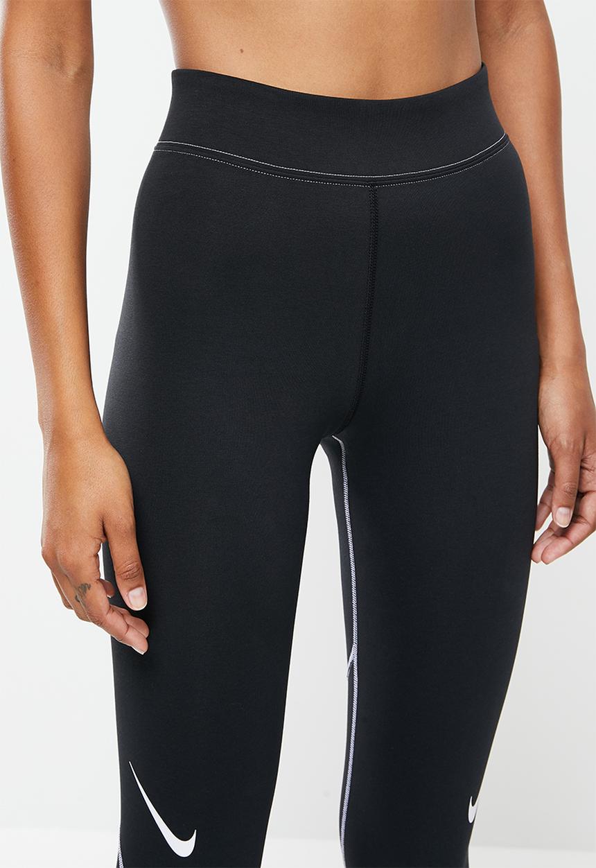 Nike - Nsw swoosh gx hr legging - black & white