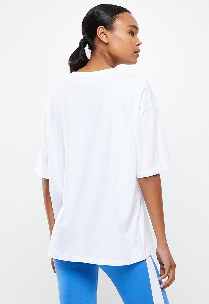New Balance  - Nb athletics village stacked tee - white