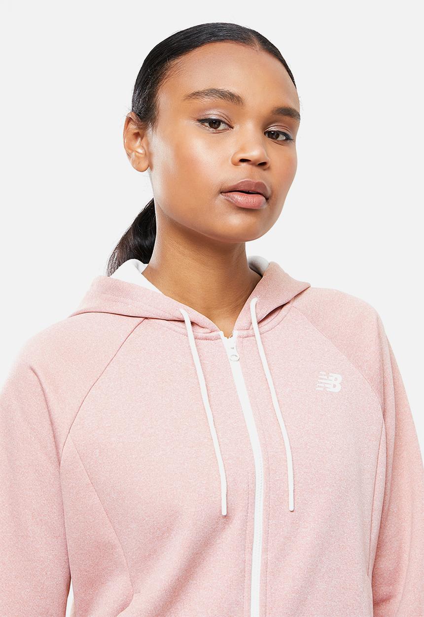 New Balance  - Relentless fleece full zip print - pink