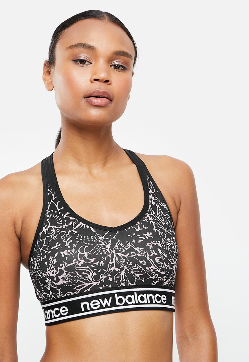 New Balance  - Nb pace bra print - black & pink 
