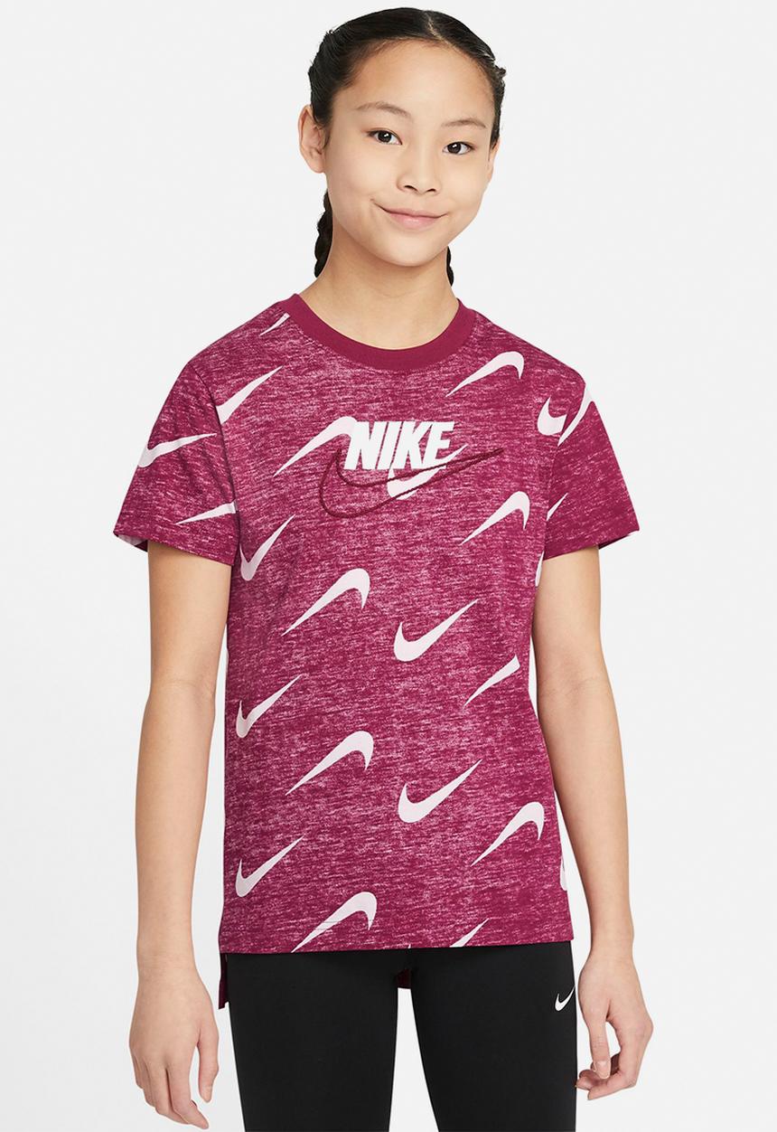 Nike - G nsw tee dptl rtl - rush maroon