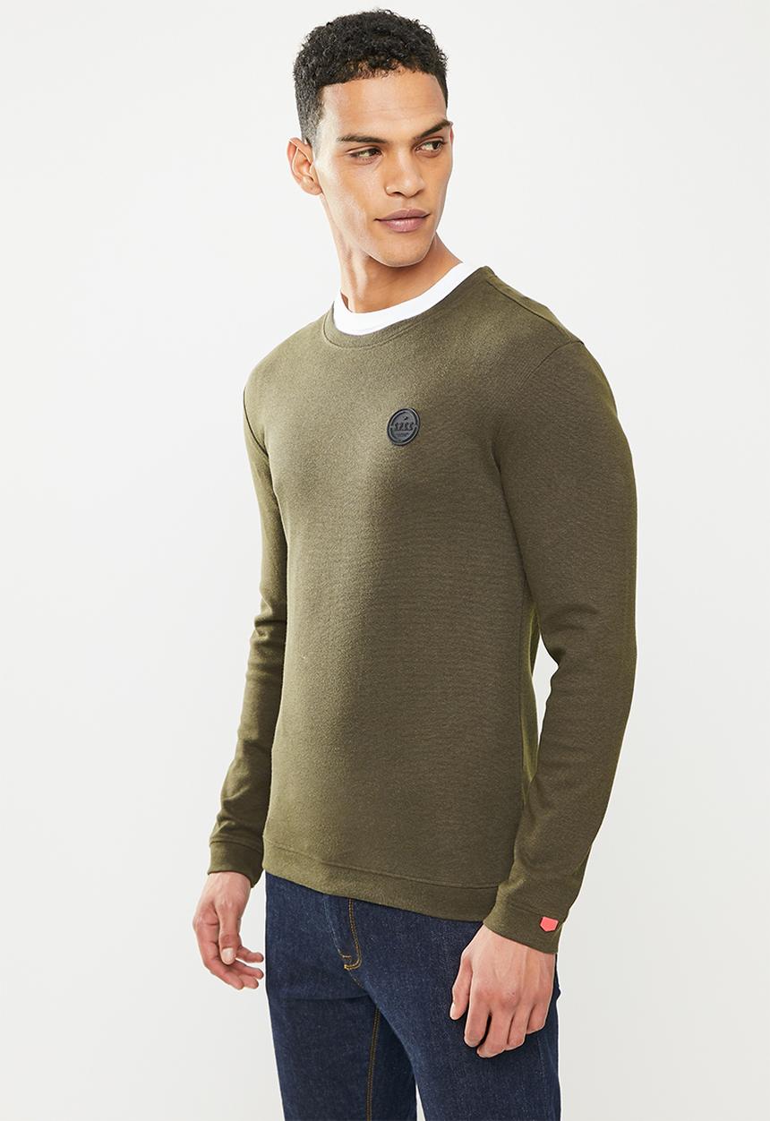 S.P.C.C - Ronson slimline fit straight hem, long sleeve top - green