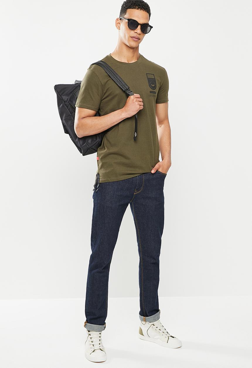 S.P.C.C - Frost regular fit stepped hem tee - green