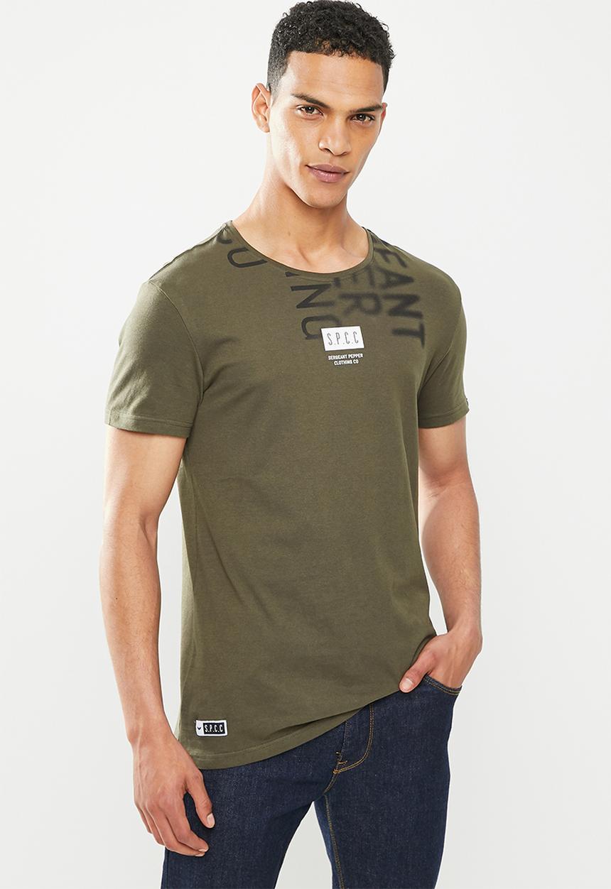 S.P.C.C - Kamano regular fit straight hem tee - green