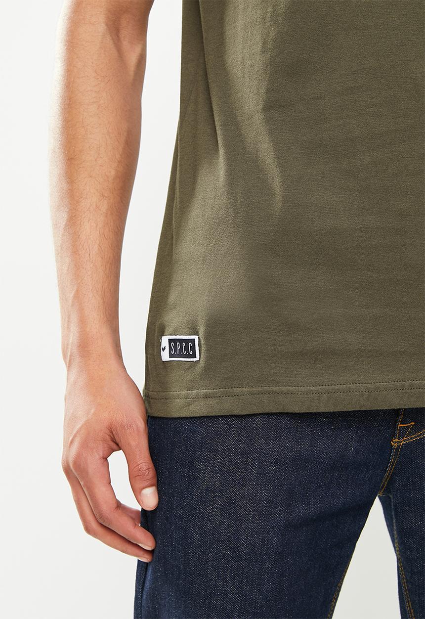S.P.C.C - Kamano regular fit straight hem tee - green