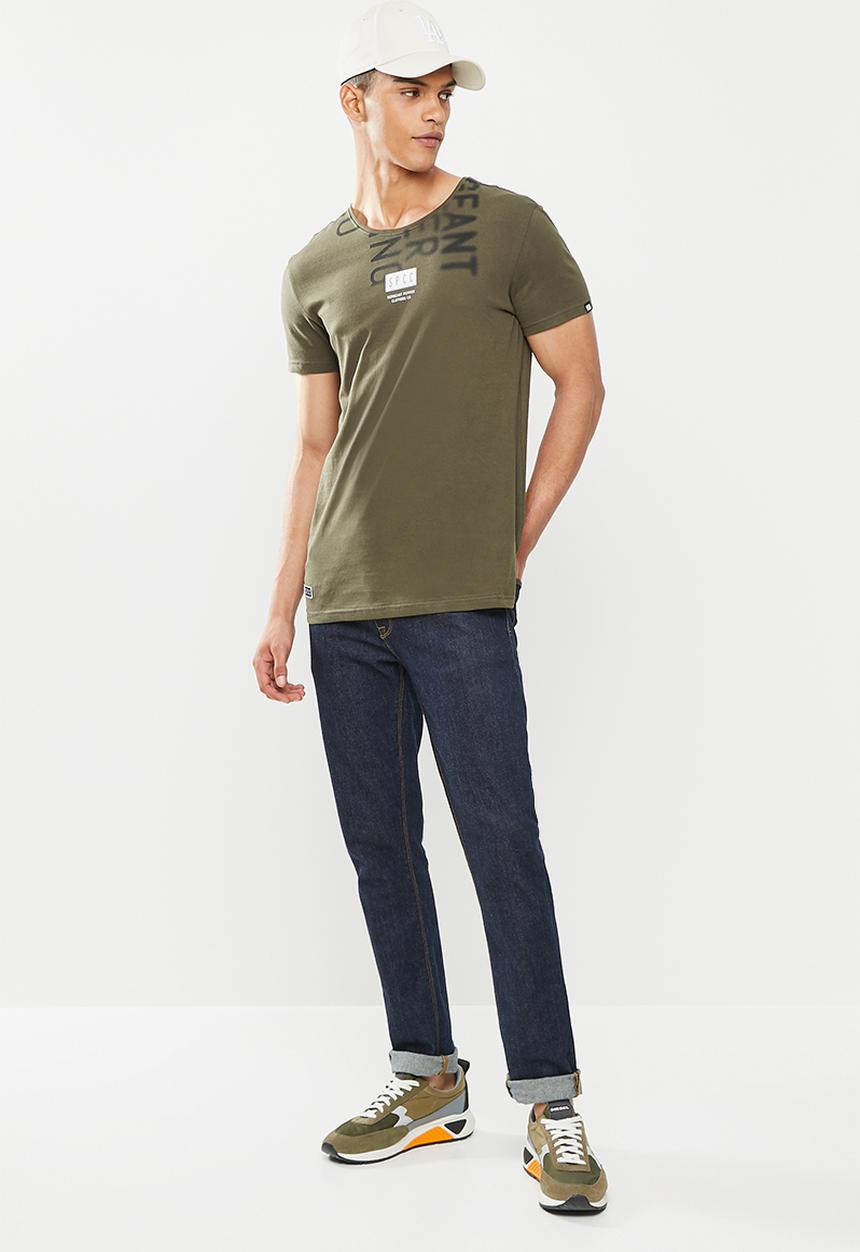 S.P.C.C - Kamano regular fit straight hem tee - green
