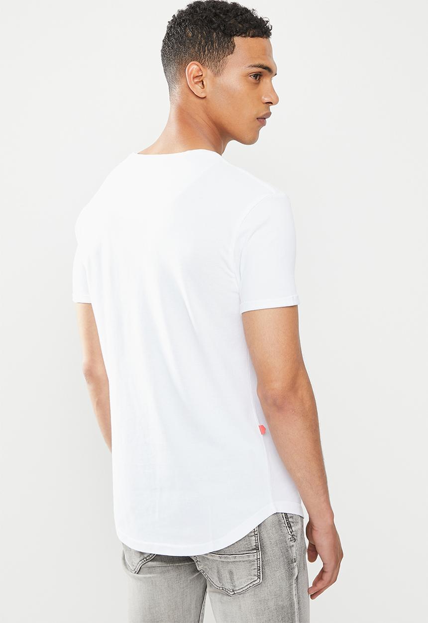 S.P.C.C - Palermo regular fit scooped hem tee - white