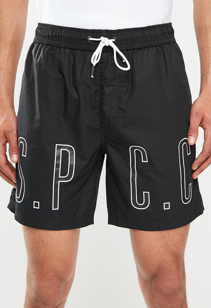 S.P.C.C - Madsen regular fit elasticated shorts - black