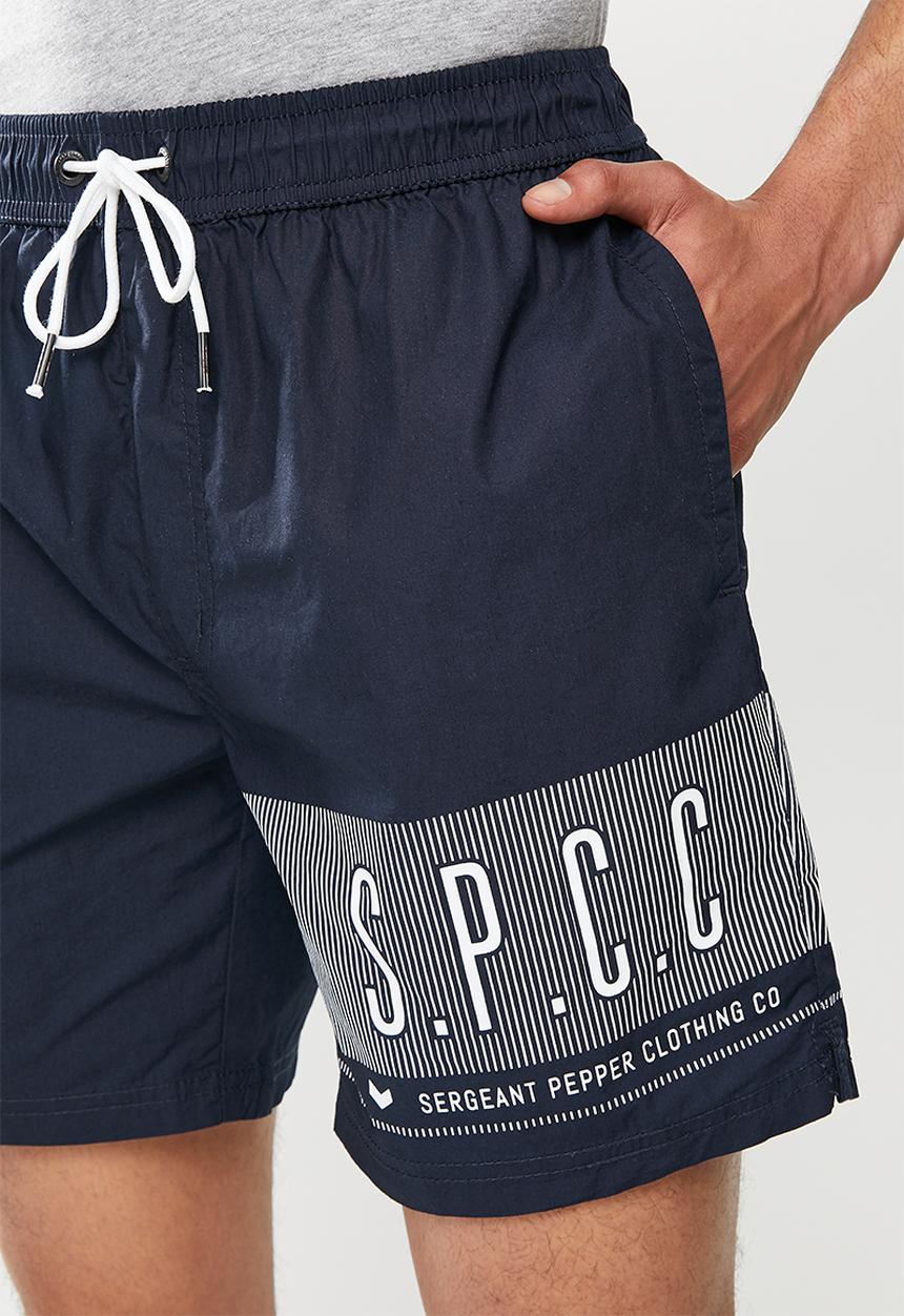 S.P.C.C - Helm regular fit elasticated shorts - navy 