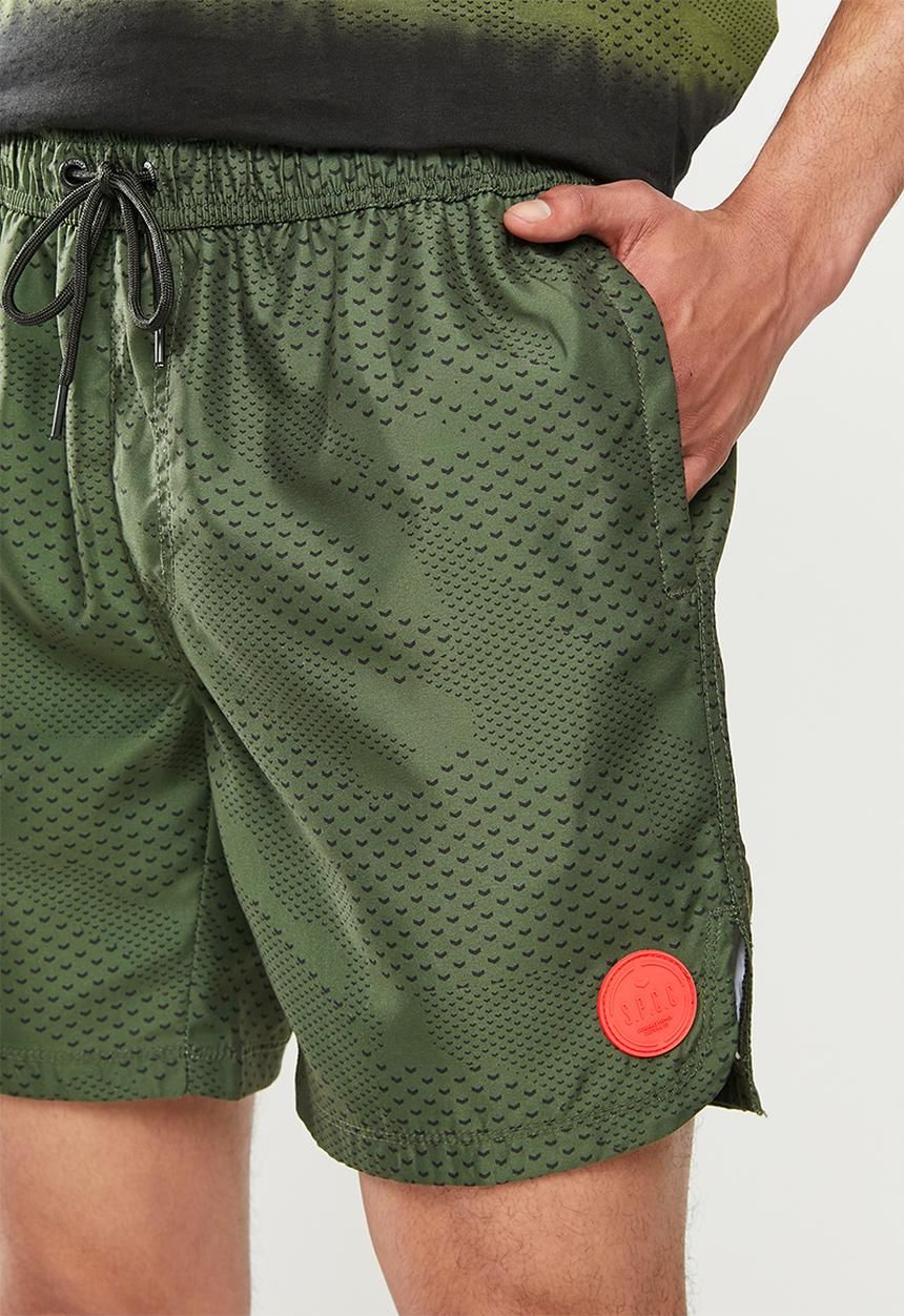 S.P.C.C - Dwight regular fit elasticated shorts - green 