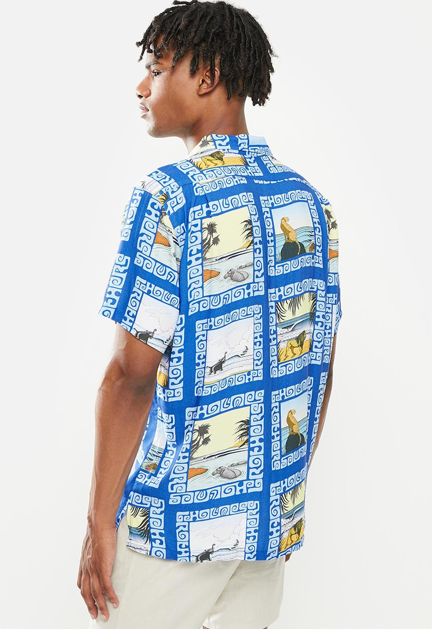 Holmes Bro's - Keep life wild short sleeve shirt - blue