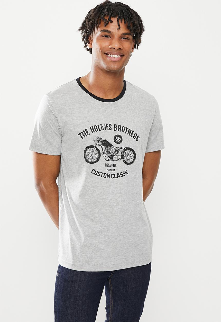 Holmes Bro's - Happy days short sleeve tee - grey