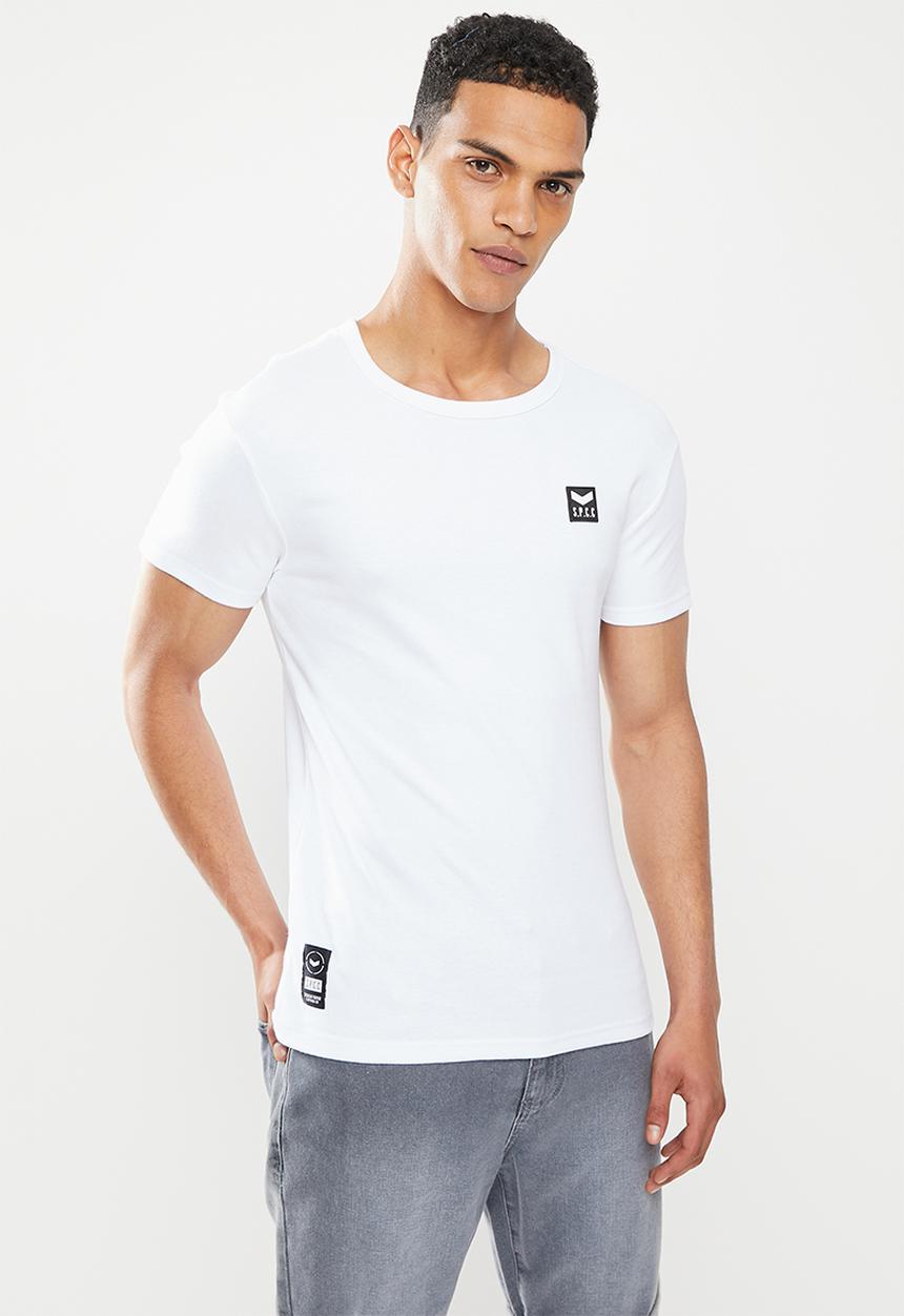 S.P.C.C - Madden slimline fit straight hem tee - white