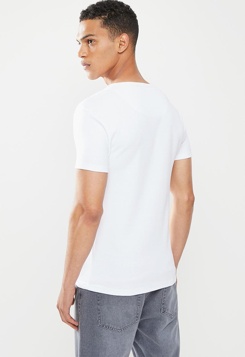 S.P.C.C - Madden slimline fit straight hem tee - white