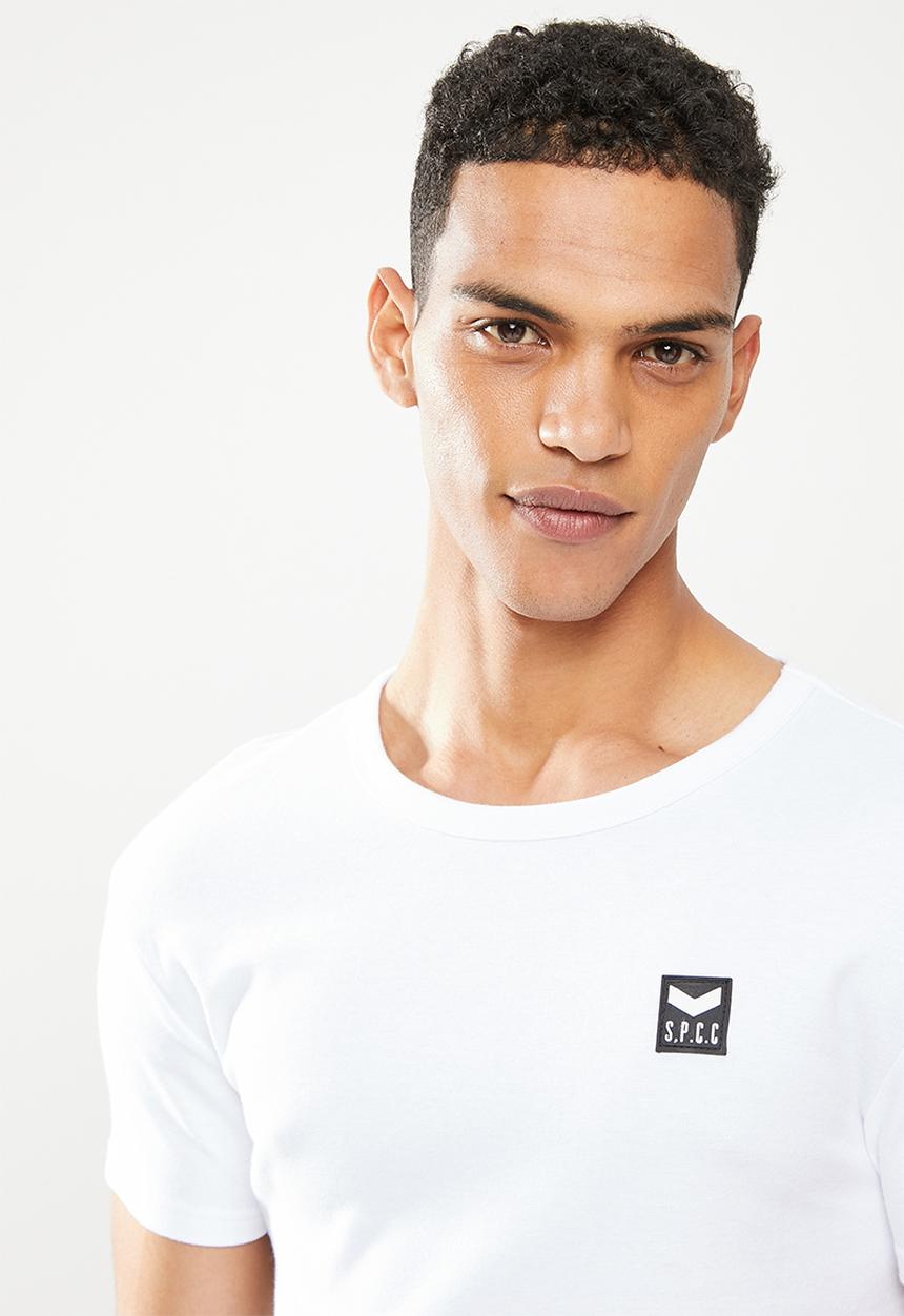 S.P.C.C - Madden slimline fit straight hem tee - white