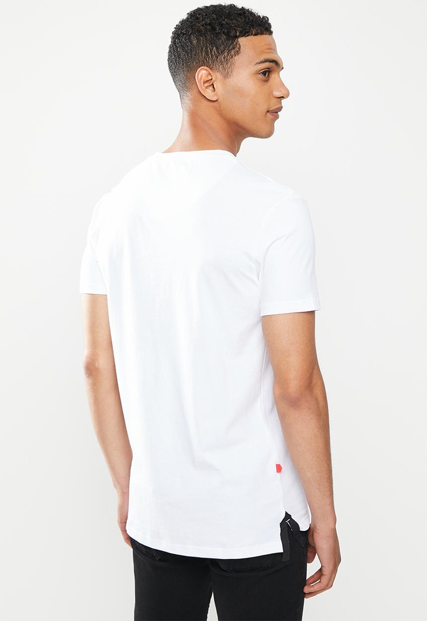 S.P.C.C - Frost regular fit stepped hem tee - white