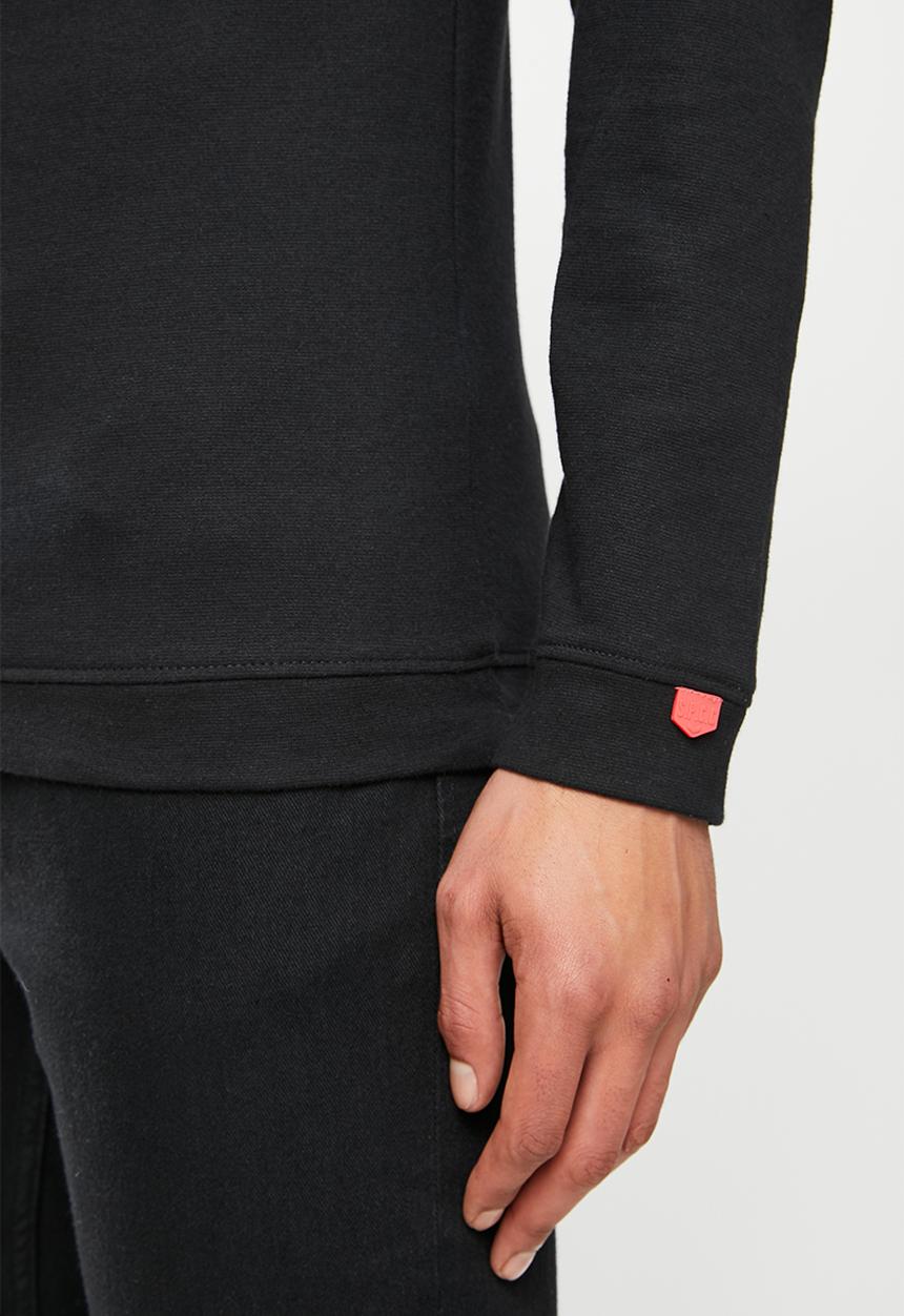 S.P.C.C - Ronson slimline fit straight hem, long sleeve top - black