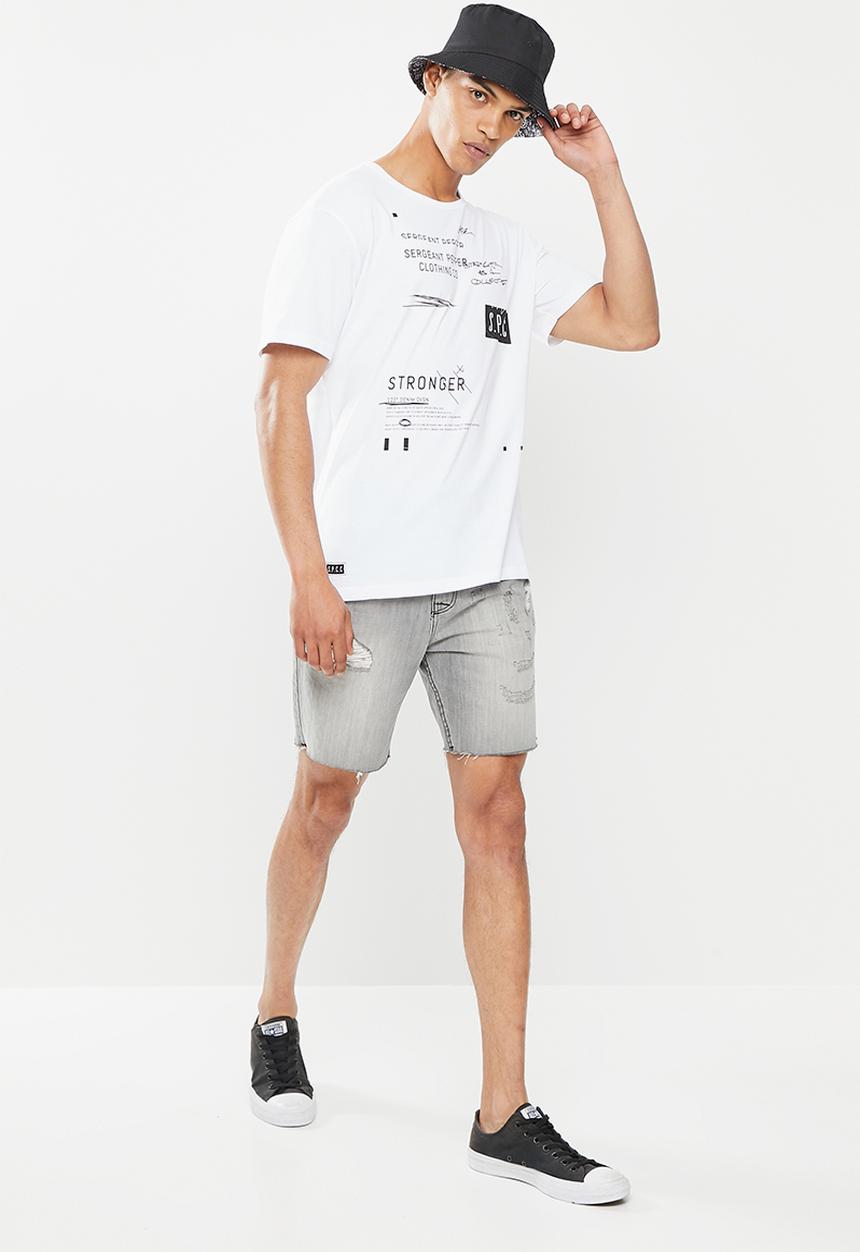 S.P.C.C - Grenier relaxed fit straight hem tee -  white