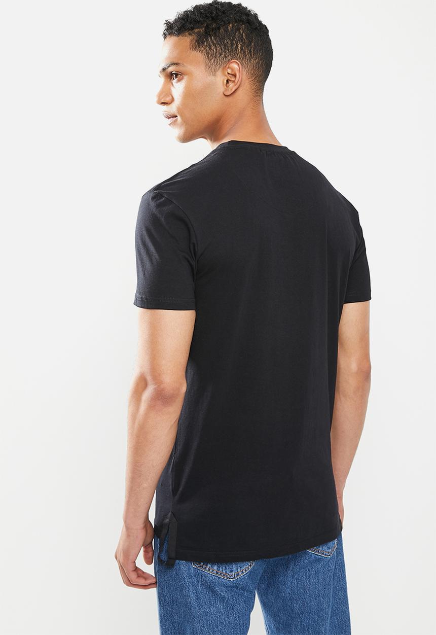 S.P.C.C - Frost regular fit stepped hem tee - black