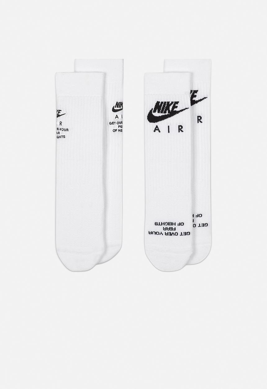 Nike - U snkr sox crew 2-pack - nike air - white