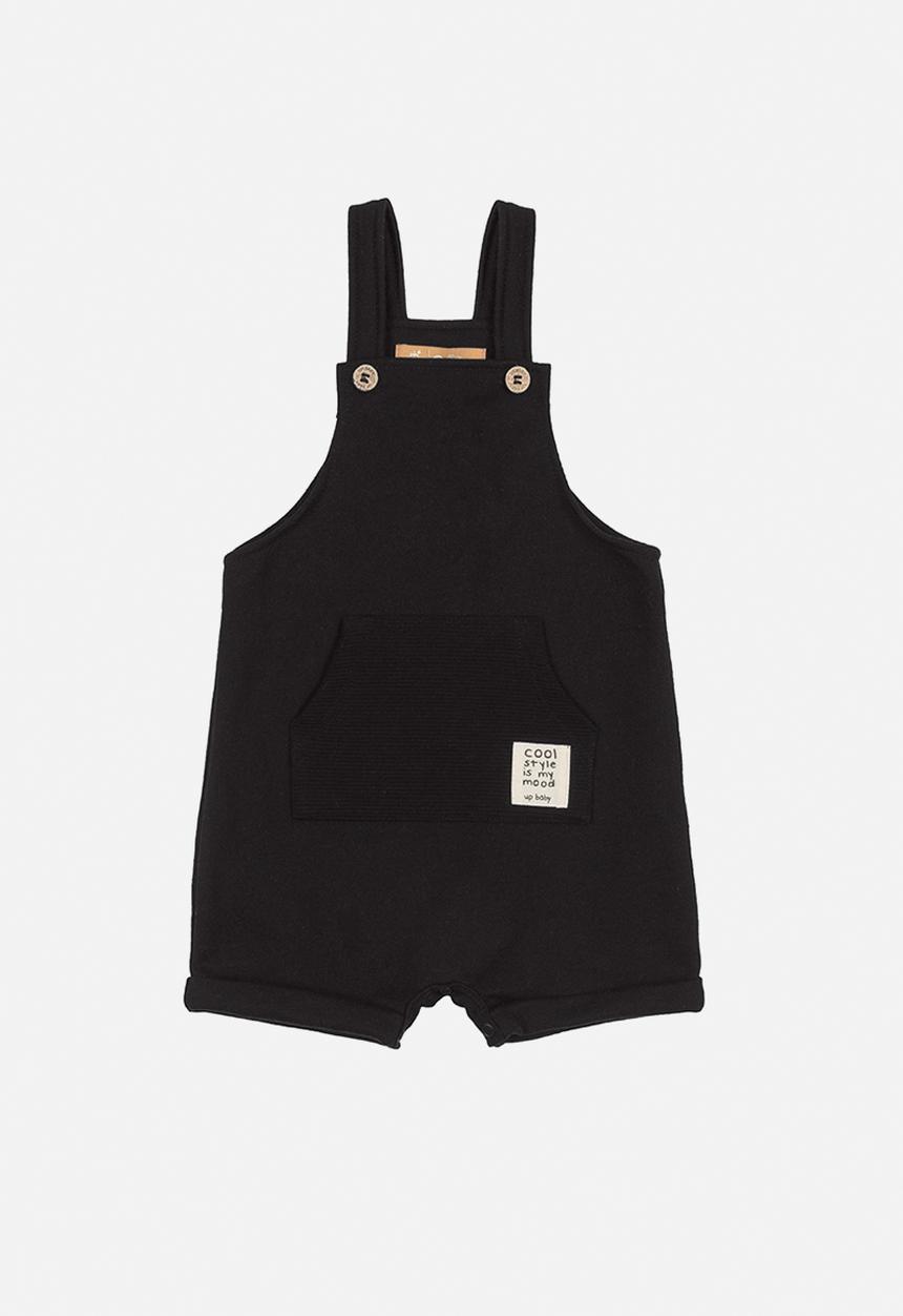 UP Baby - Baby boys dungaree & tee set - grey & black