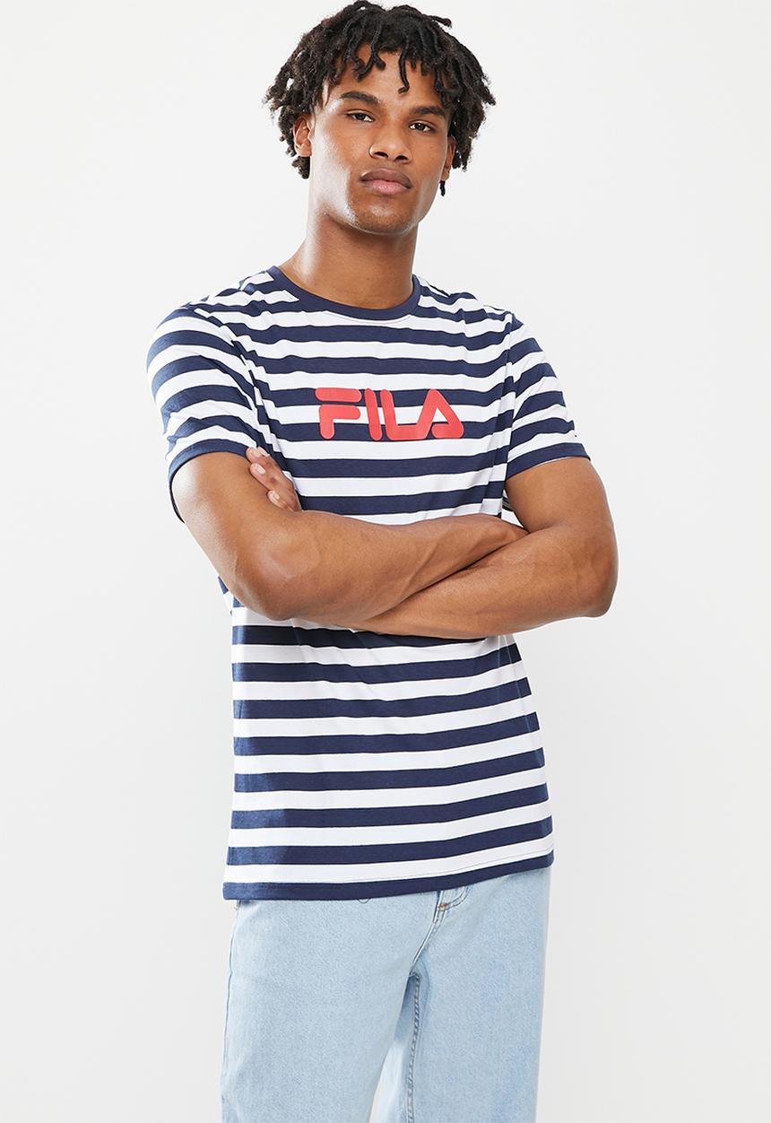 FILA - Matera short sleeve tee - peacoat stripe