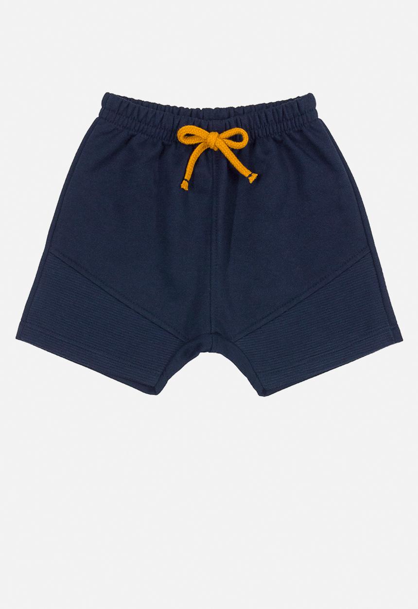 UP Baby - Baby boys graphic tee & shorts set - dark yellow & navy 