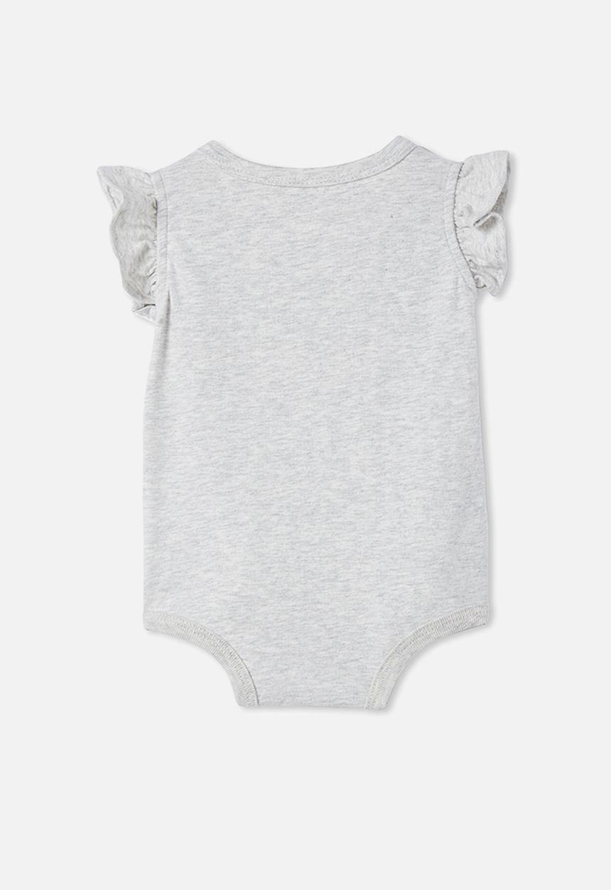 Cotton On - The sleeveless ruffle bubbysuit - cloud marle