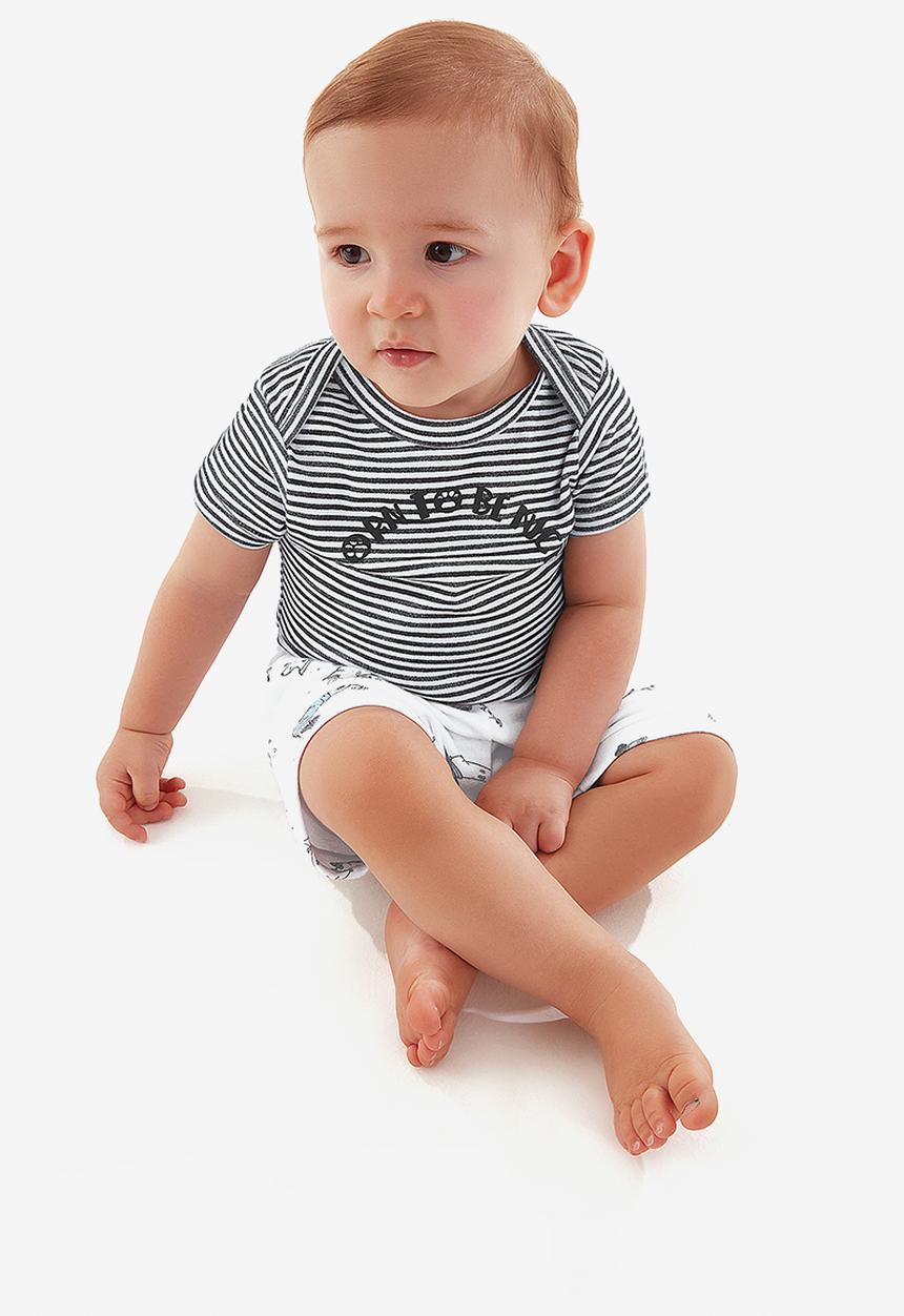 UP Baby - Baby boys 3 piece set - black & white 