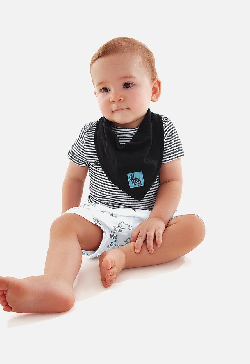 UP Baby - Baby boys 3 piece set - black & white 
