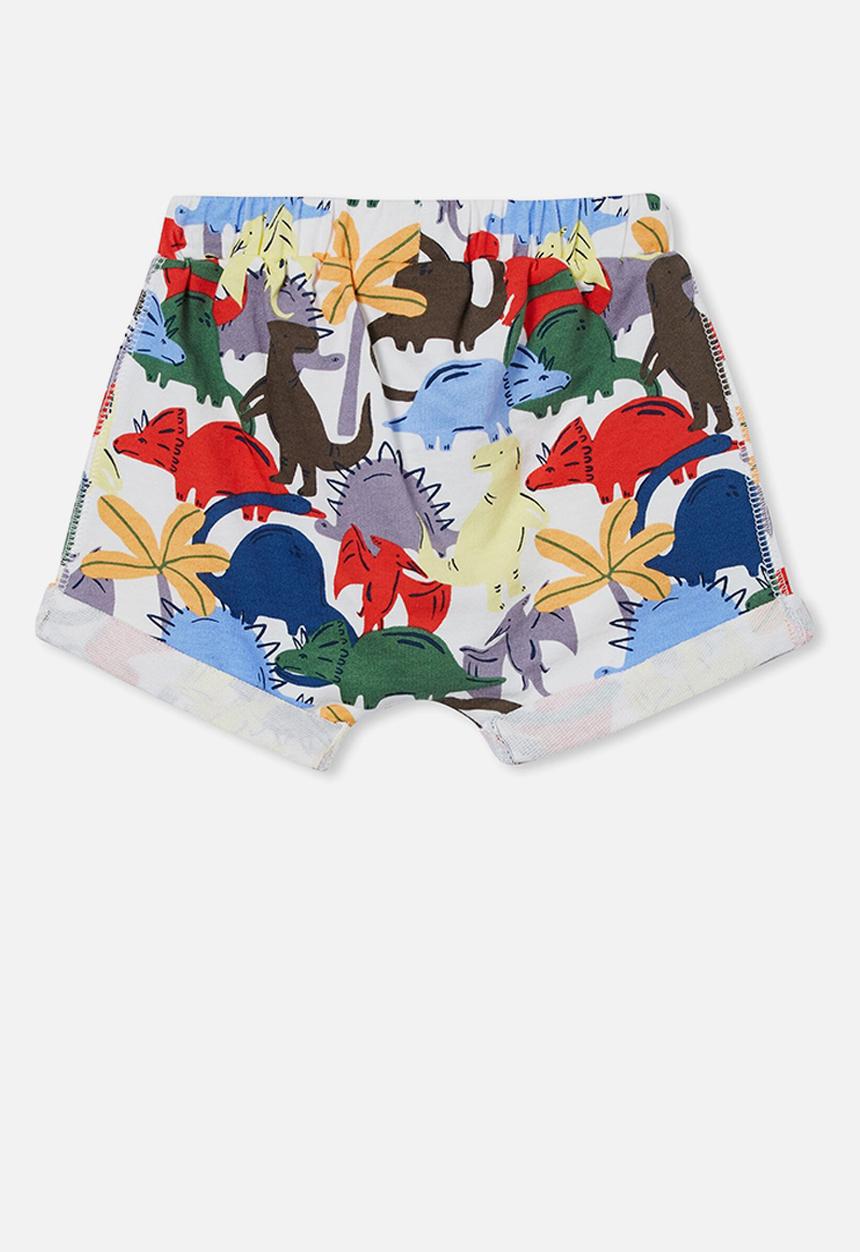 Cotton On - Sawyer short - daisy yellow/dino dance