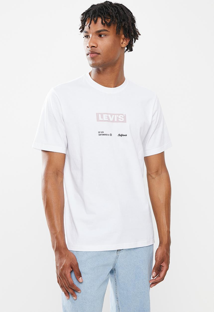 Levi’s® - Short sleeve relaxed fit tee boxtab text - bright white