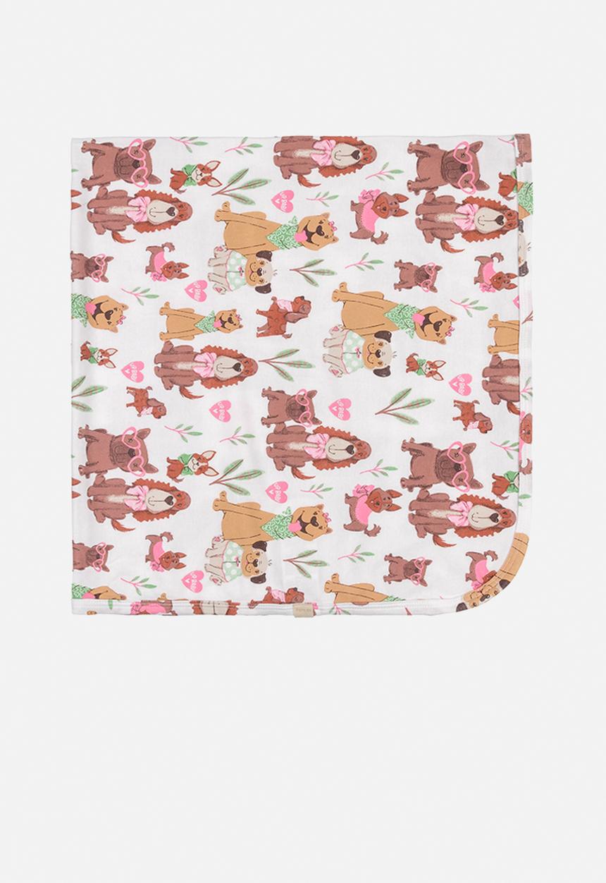UP Baby - Baby girls aop blanket - white