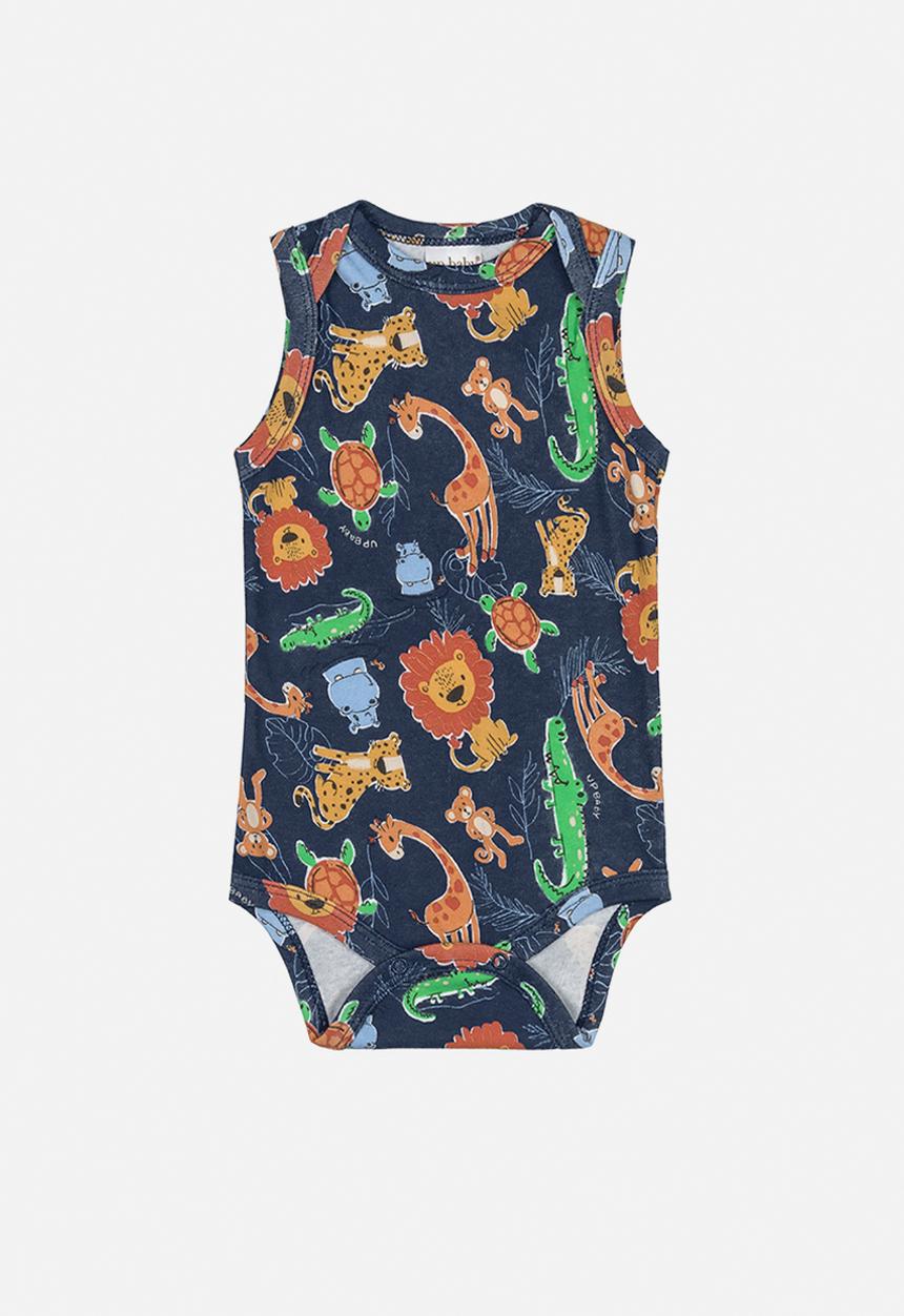 UP Baby - Baby boys aop bodysuit - dark blue