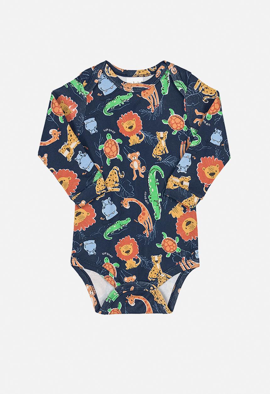 UP Baby - Baby boys long sleeve aop bodyvest - dark blue