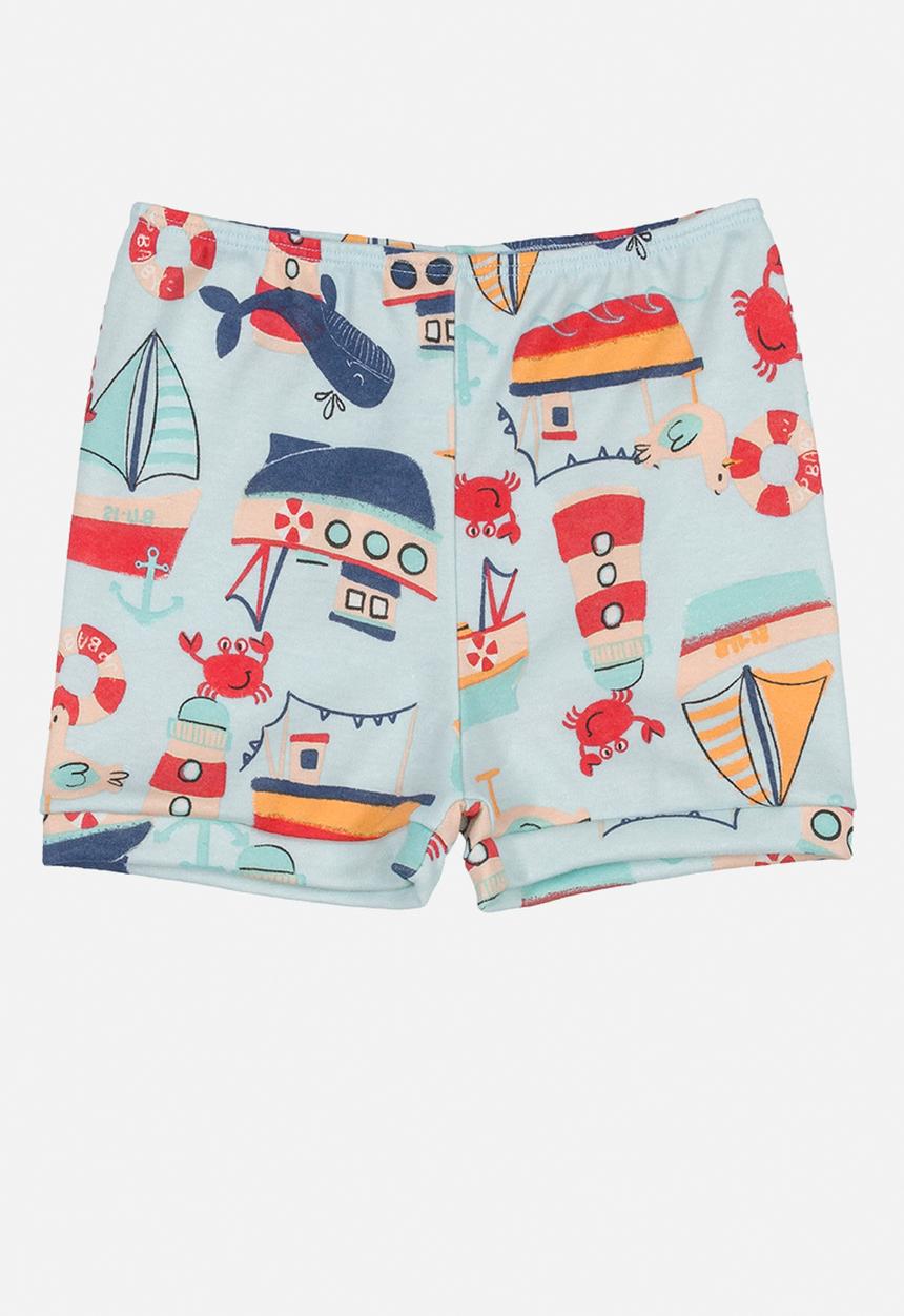 UP Baby - Baby boys aop shorts - light blue