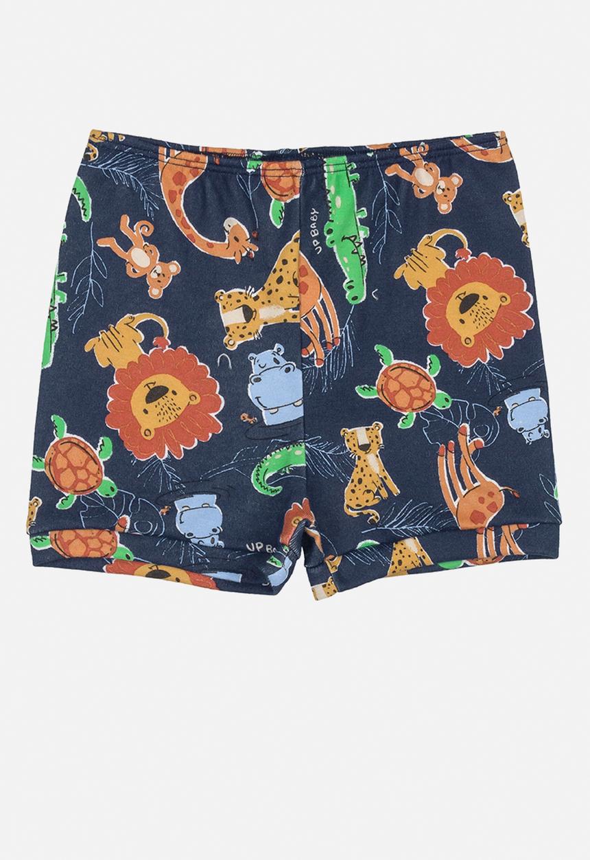 UP Baby - Baby boys aop shorts - dark blue