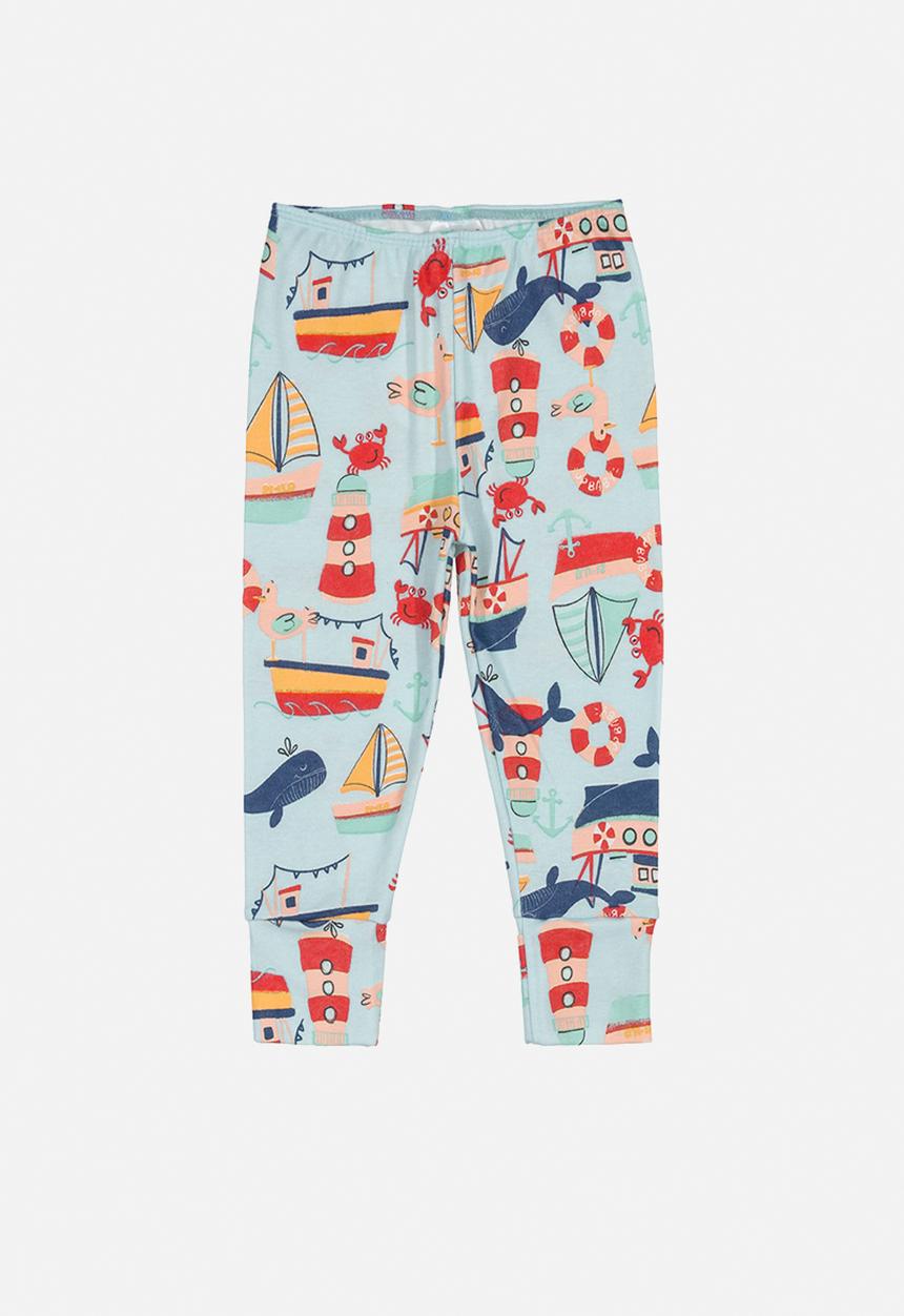 UP Baby - Baby boys aop pants - light blue