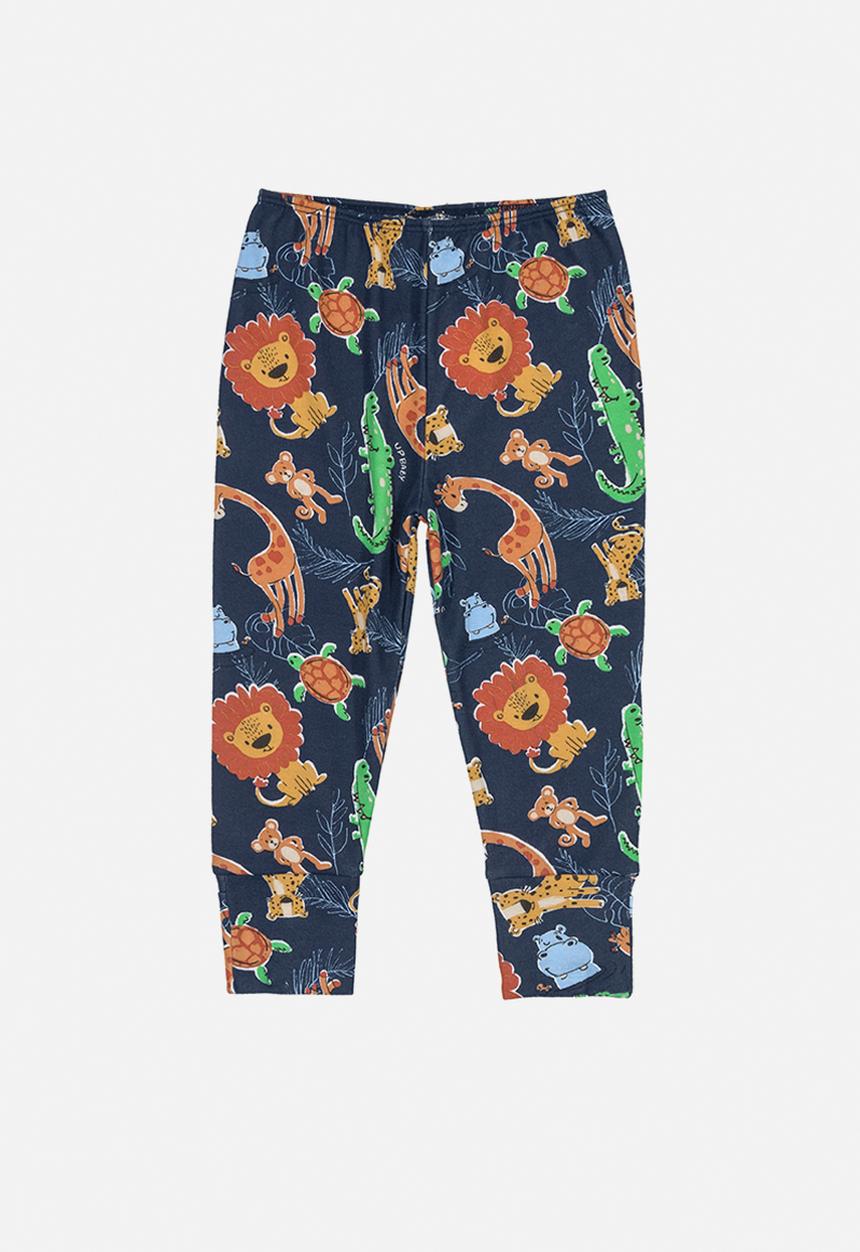 UP Baby - Baby boys aop pants - dark blue