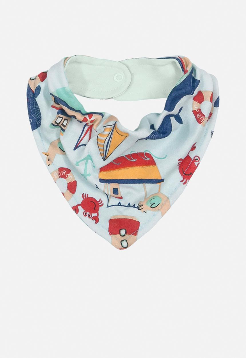 UP Baby - Baby boys aop bib - light blue