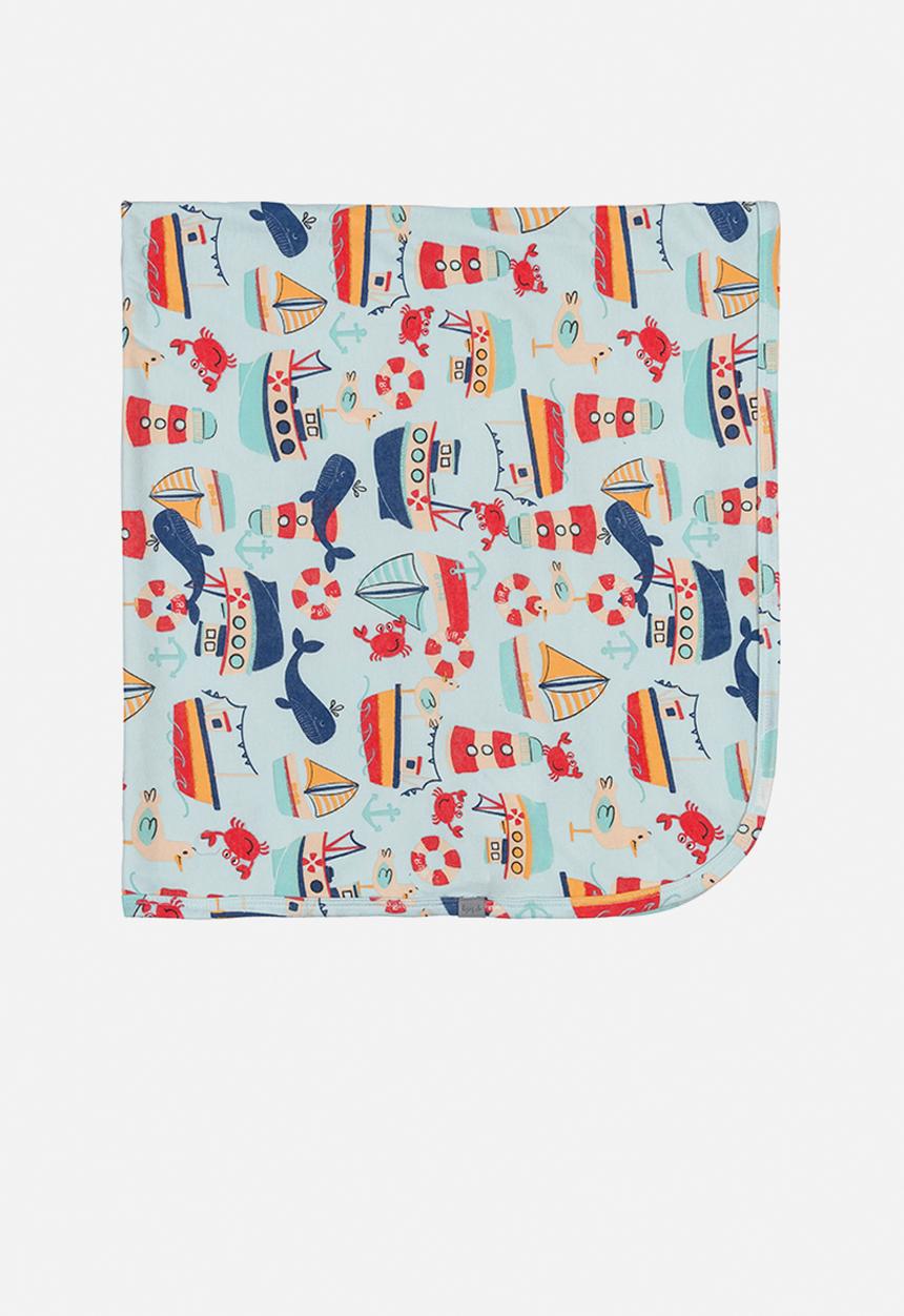 UP Baby - Baby boys aop blanket - light blue