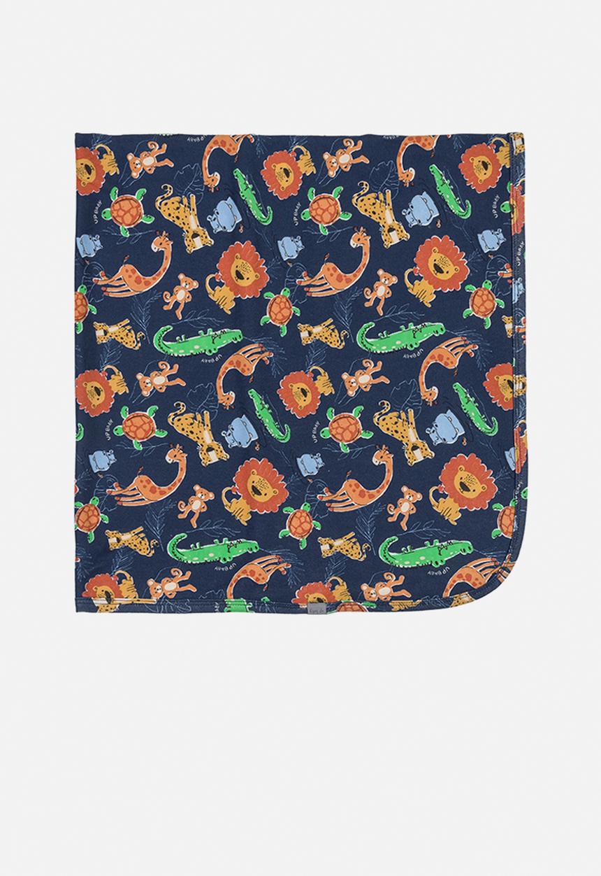 UP Baby - Baby boys aop blanket - dark blue