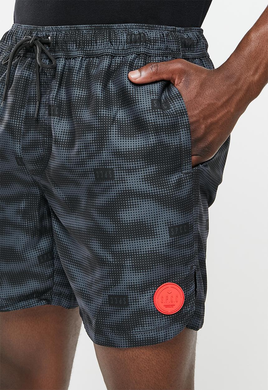 S.P.C.C - Carrol regular fit elasticated shorts - charcoal